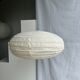 Suspension in rattan and natural linen Japanese style flattened oval h35 d60