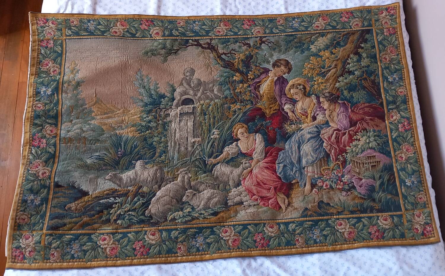 French wall tapestry Jacquard - La Filandiere