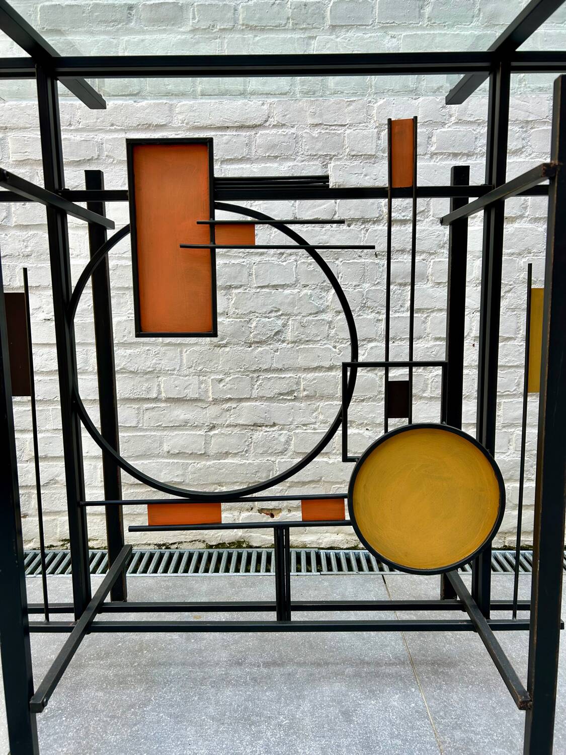 Postmodernist geometric console from the 1980s.