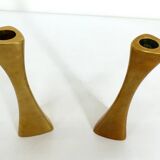 Pair of vintage brass candlesticks Ytterberg for Bca Eskilstuna, Sweden 1960s