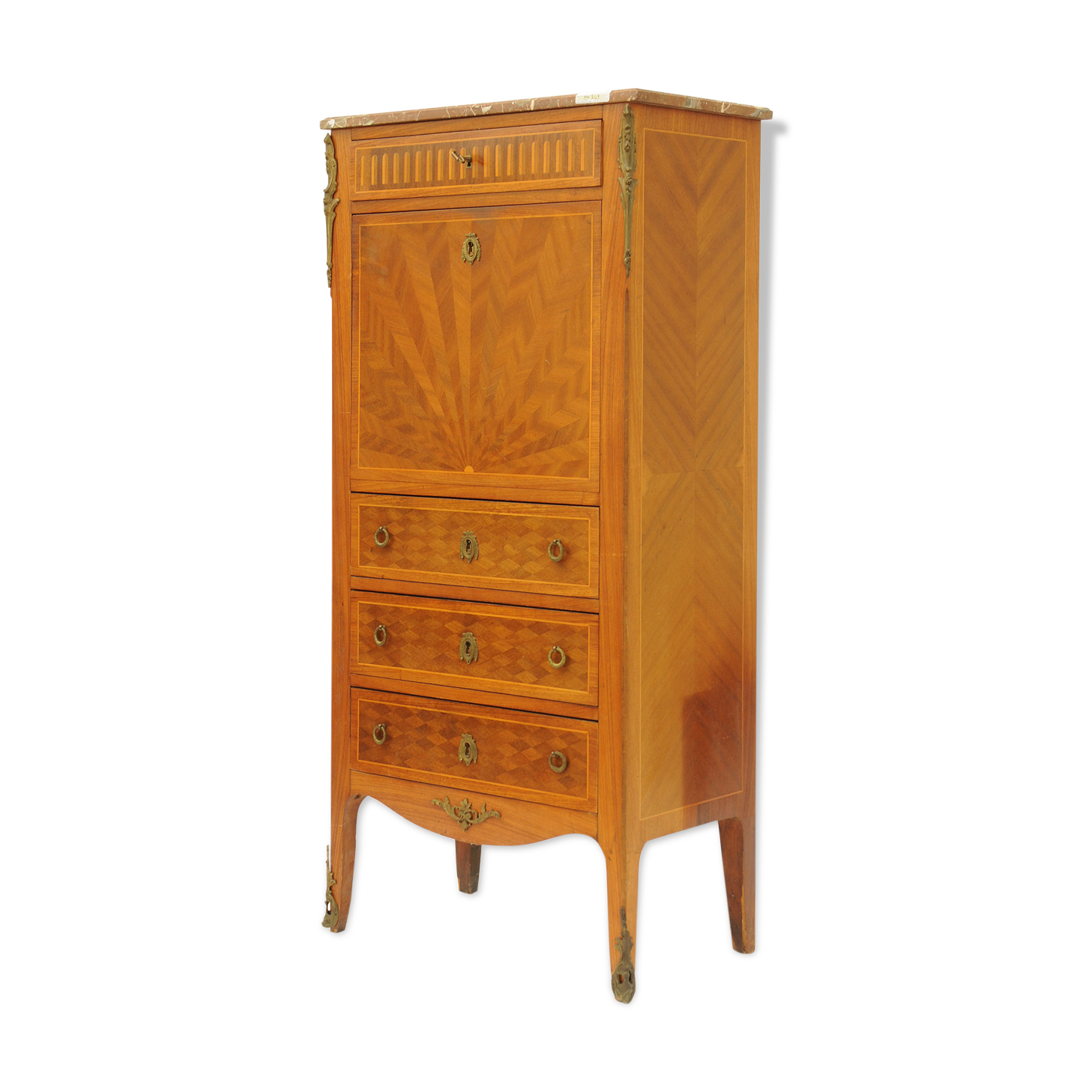 Louis XV style marquetry writing desk