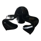 Set of 3 chairs Vintage black Verner Panton