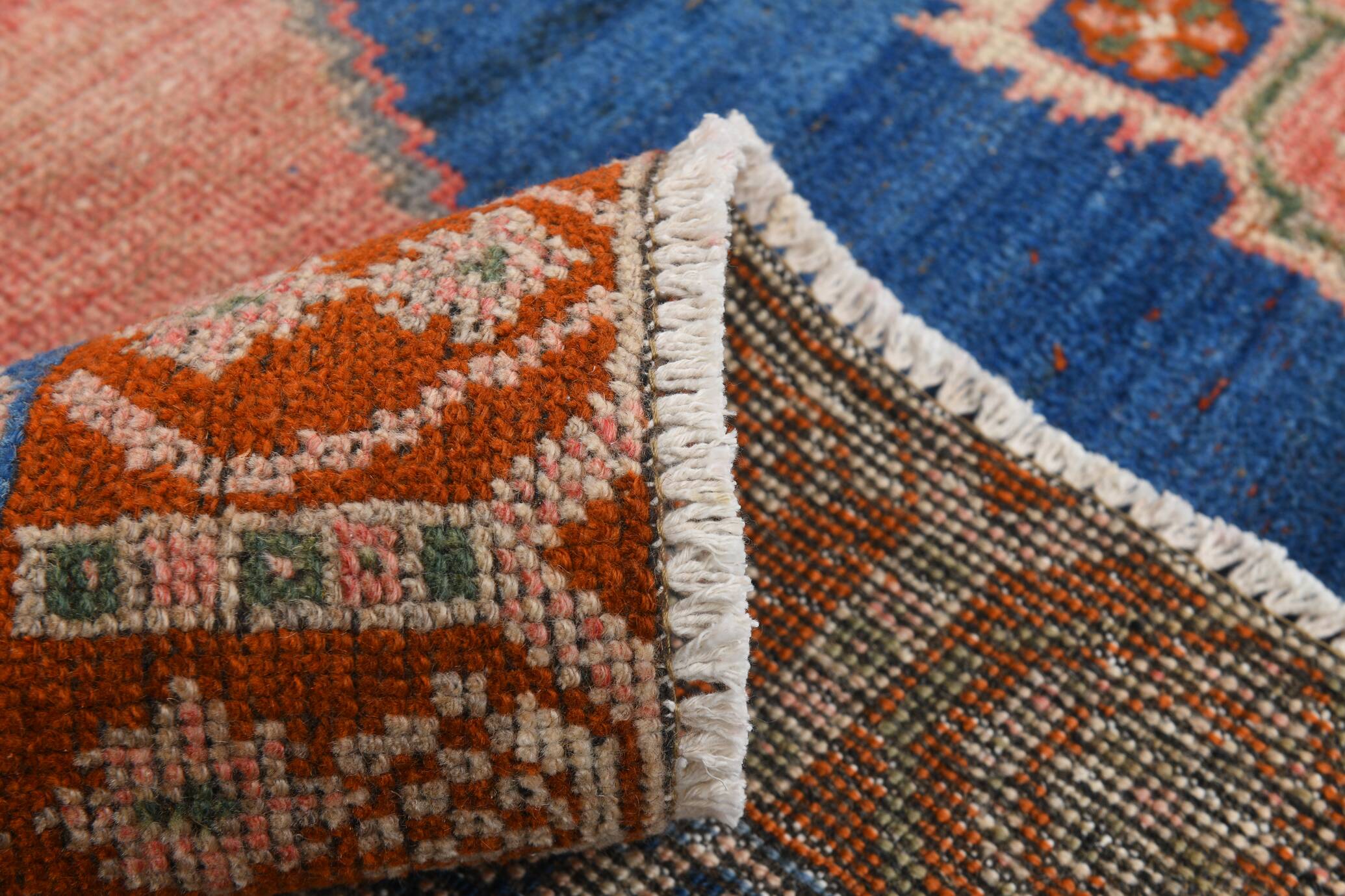 4x9 Oriental Blue Vintage Rug, 137x272Cm