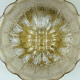 Vintage 1970s mid century wall sconce petal-shaped amber glass shades 2 available