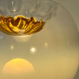 Pair of table lamps with large Murano globes from the 70s.