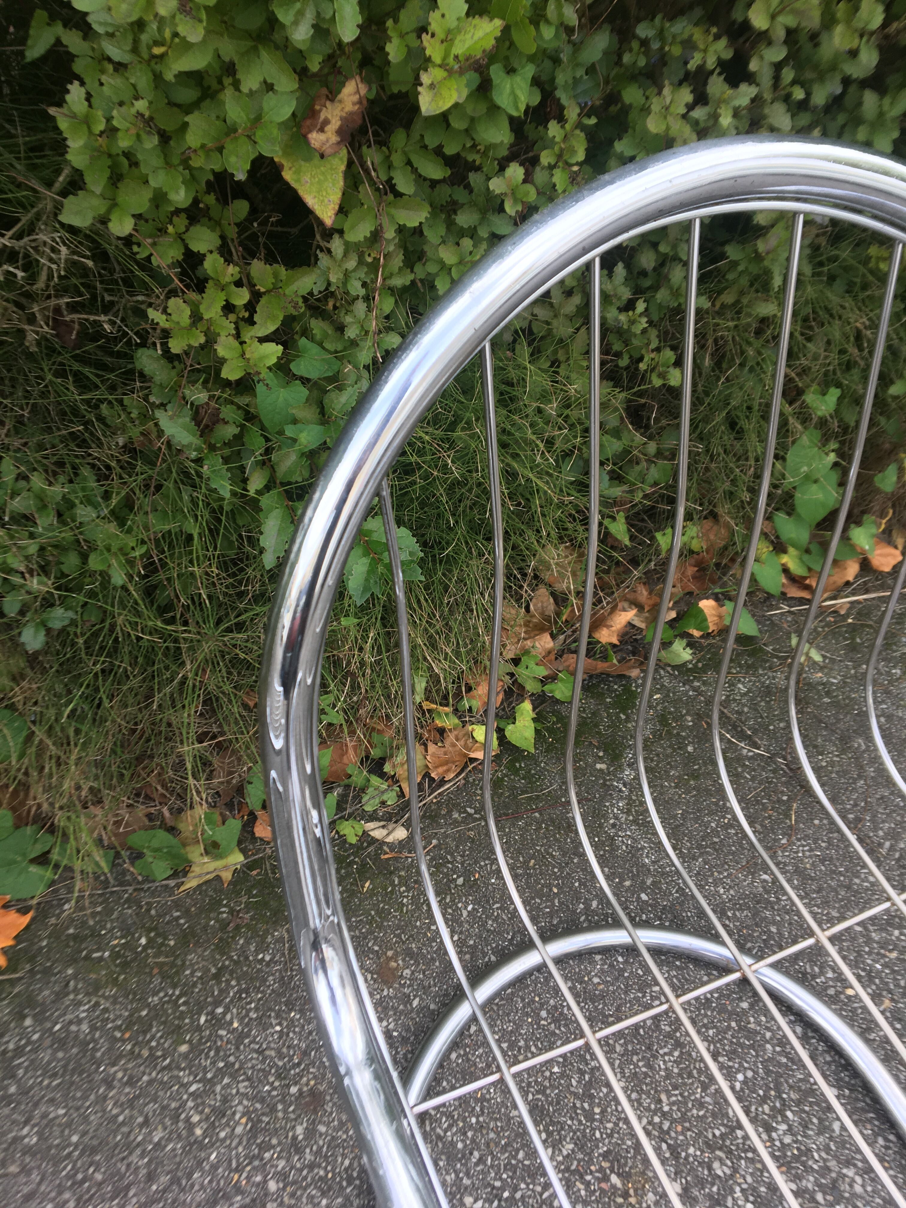 Chrome steel chairs from the 70