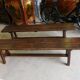 Paire de bancs anciens en bois massif