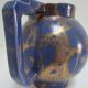 Art Deco ceramic pitcher enamel blue and gold by Lucien Brisdoux 1930s