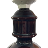 Cork and glass midcentury German desk or table lamp