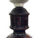 Cork and glass midcentury German desk or table lamp