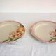 2 vintage pomegranate slip plates signed Francesco Guarino