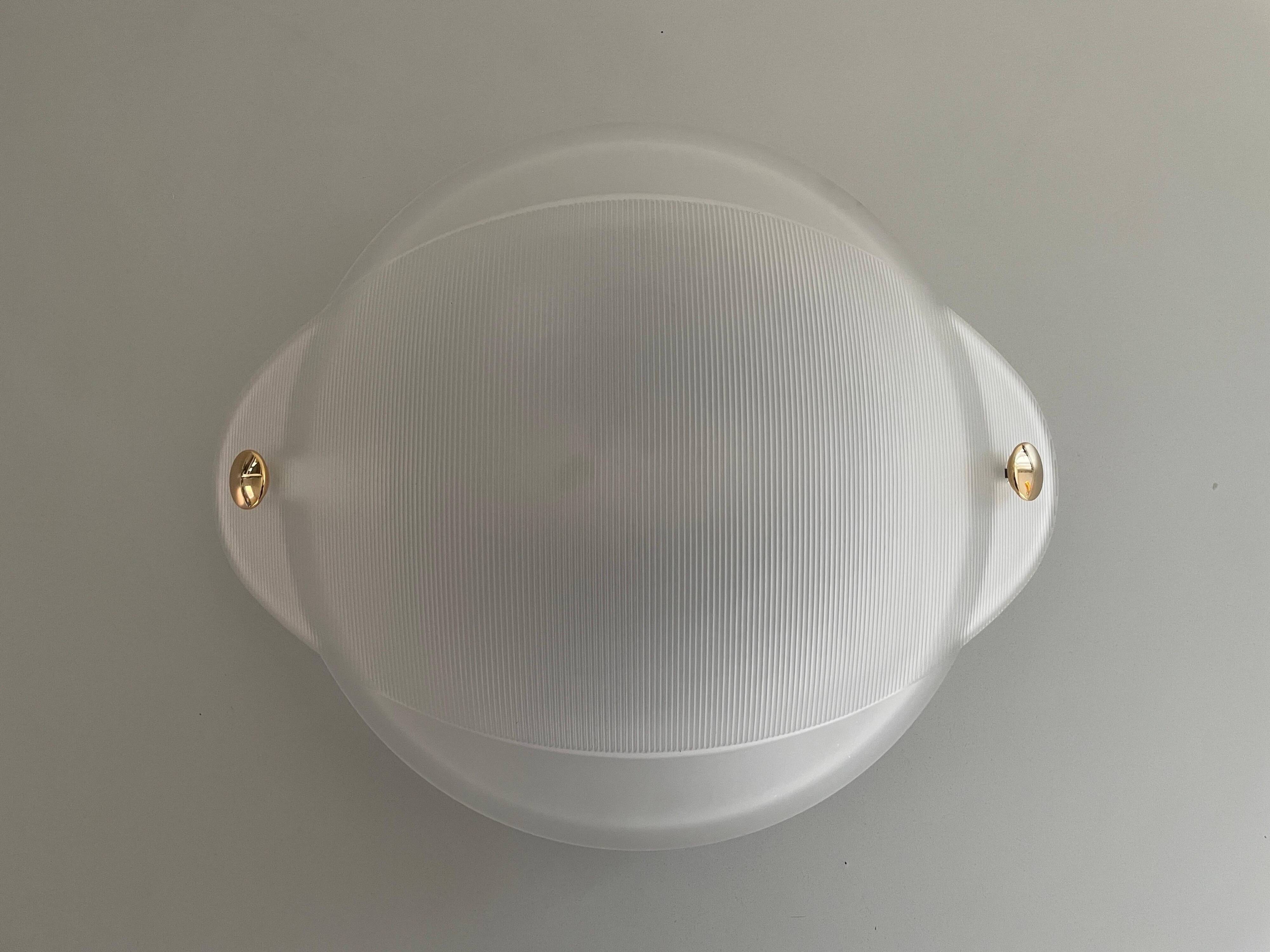 Glass ceiling light in the shape of a turtle shell, 1970s, Germany