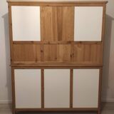 Black and wooden sideboard