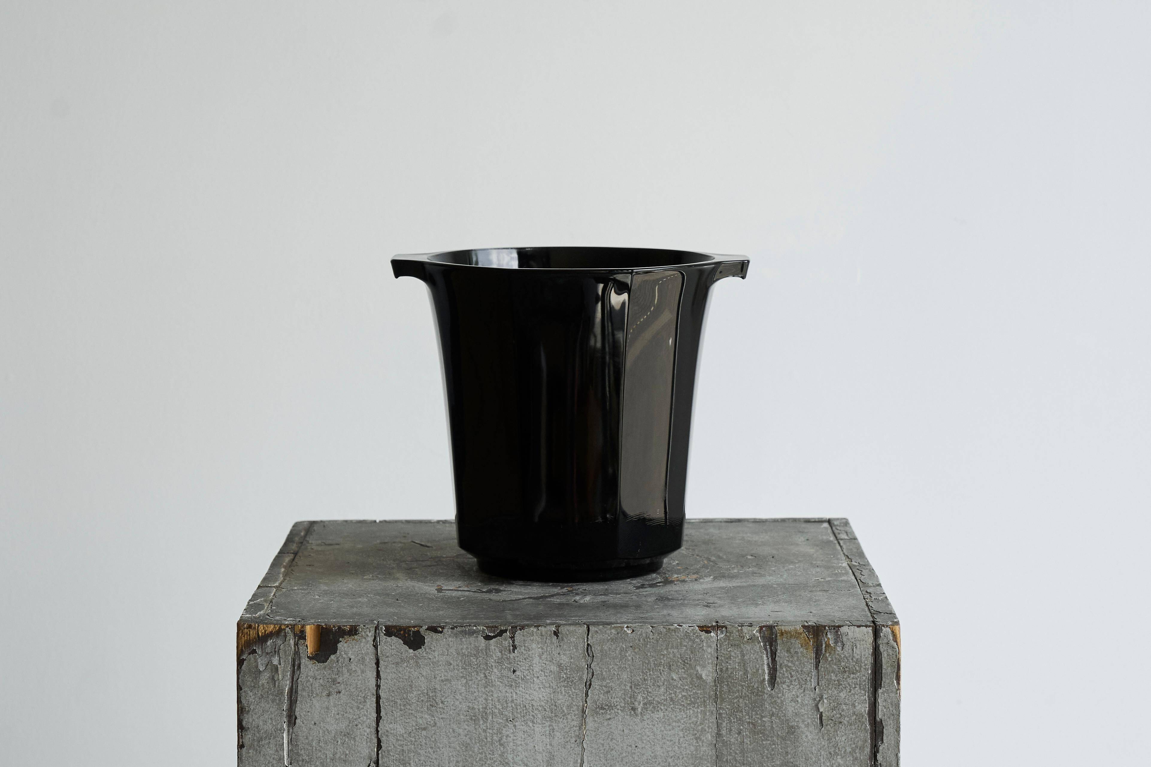 Art Deco glass ice bucket, 1940s