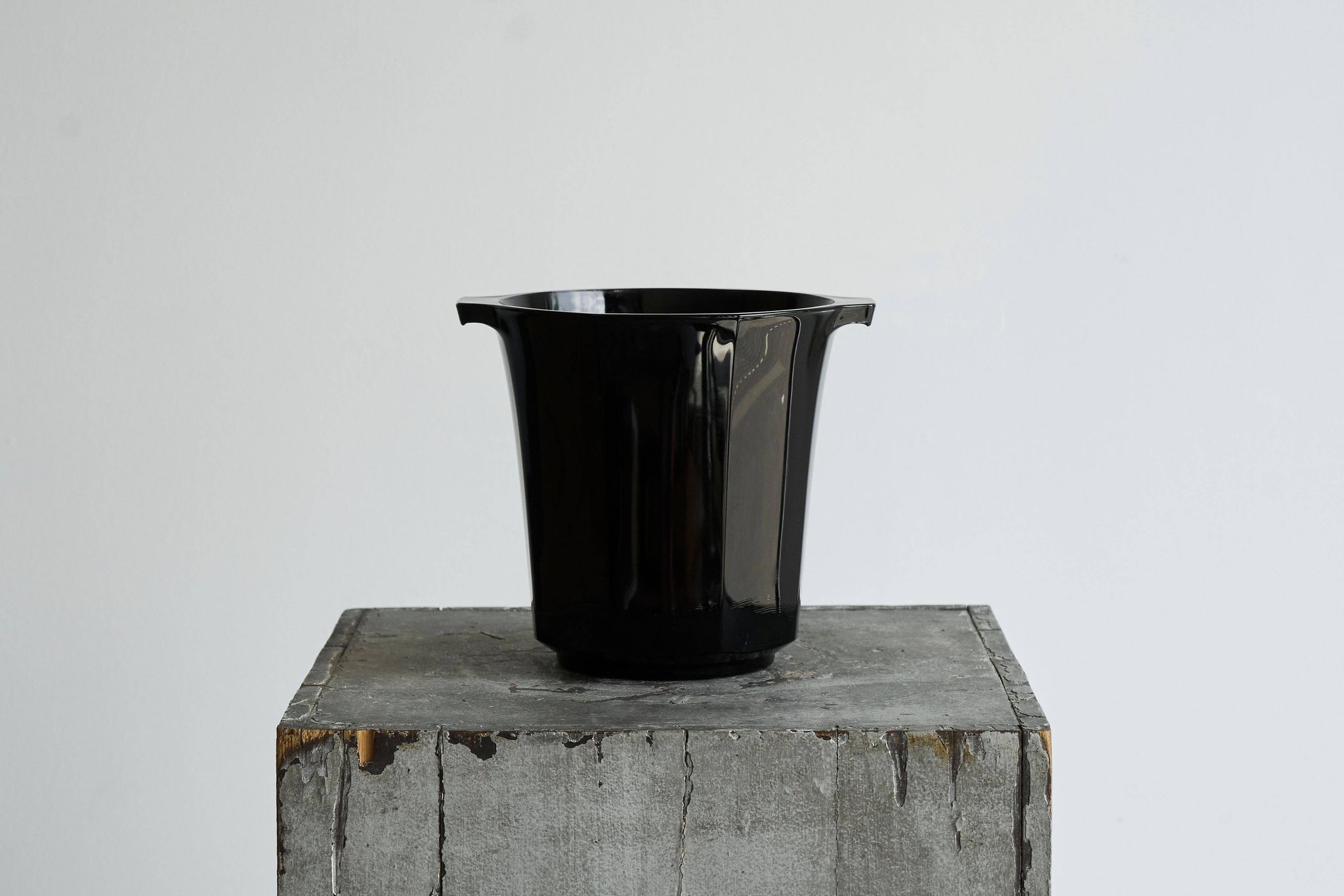 Seau à vin Art déco en verre pressé, années 1940