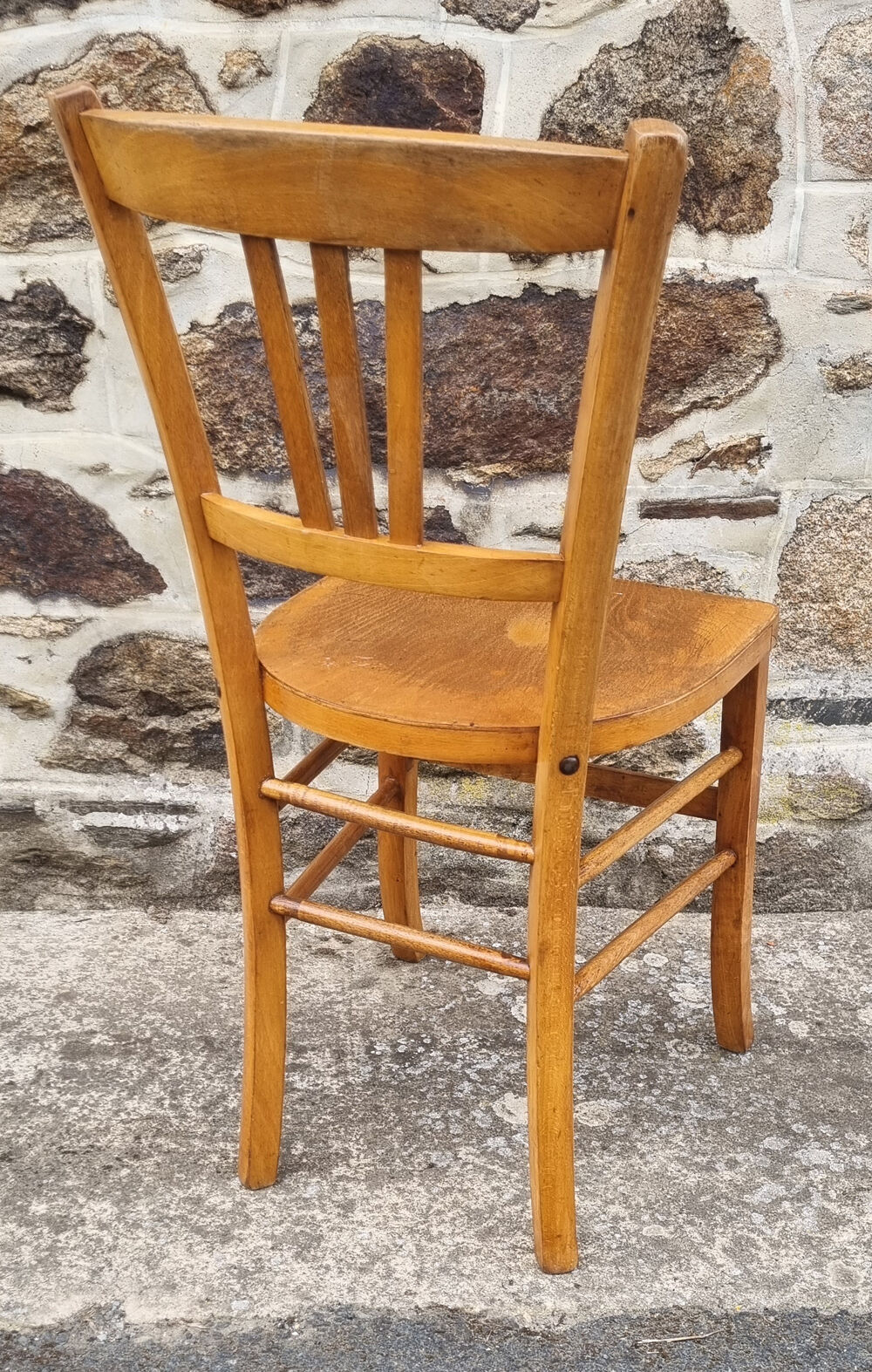 6 Luterma bistro chairs, blond wood, vintage, 50s
