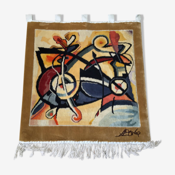 Tapisserie en soie tissée Kandinsky
