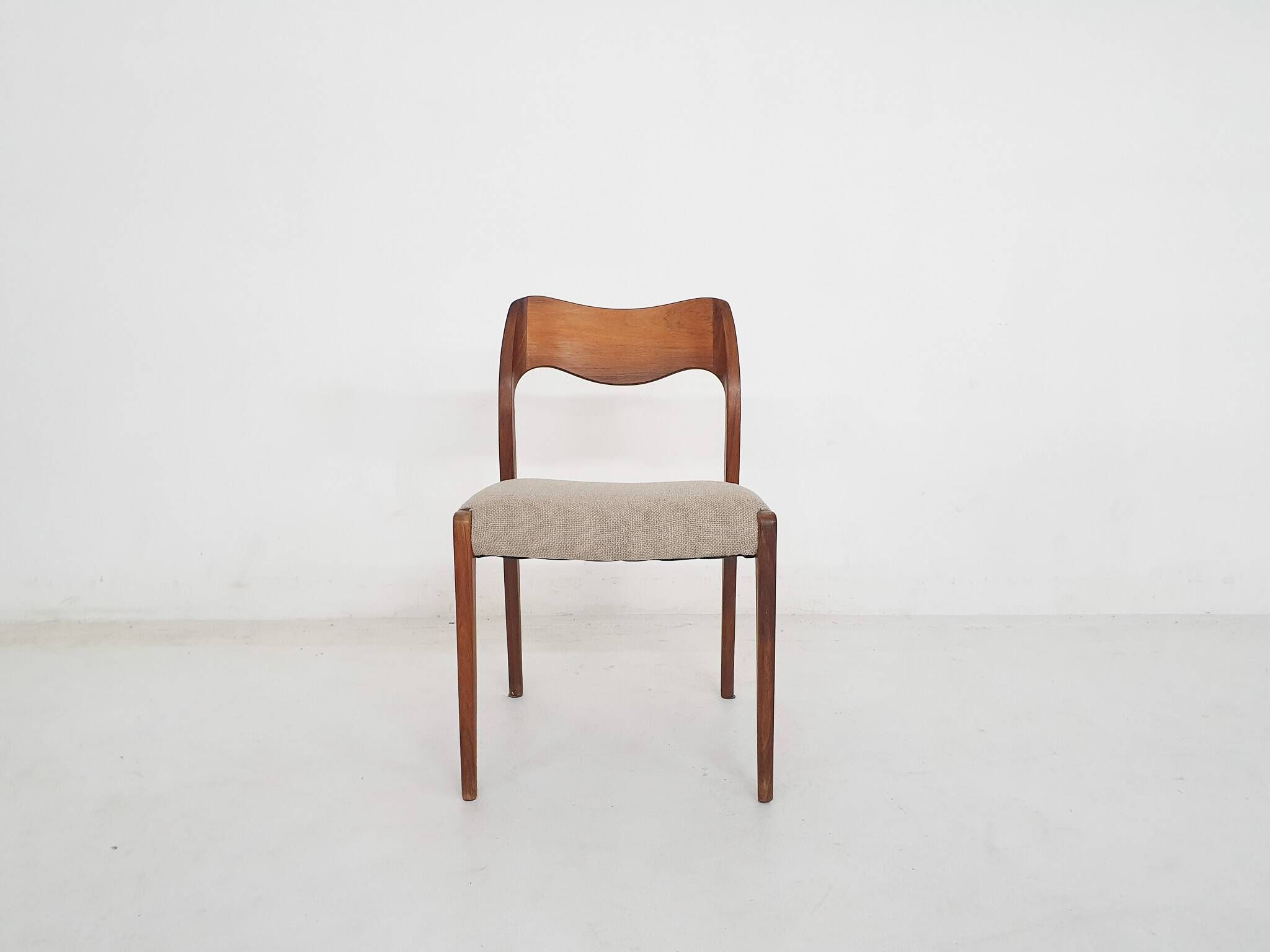 Teak dining chair model 71 by Niels Otto Moller for J.L. Moller Mobelfabrik, Denmark 1960's
