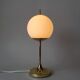 Vintage german brass and opaline glass table lamp
