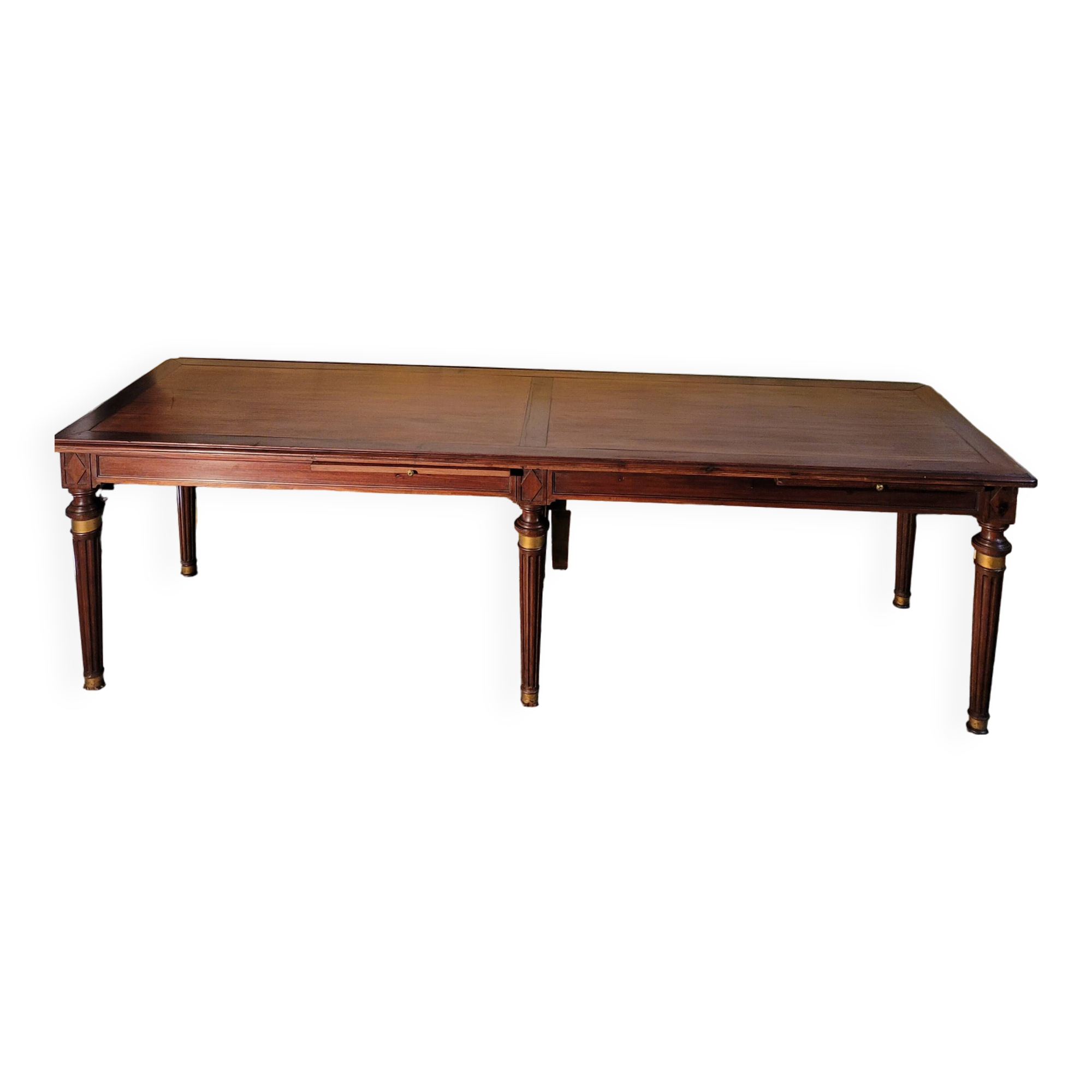 Large Louis XVI style mahogany table