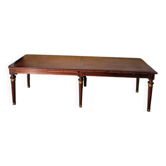 Large Louis XVI style mahogany table