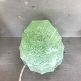 Lampe à poser Art Deco Skyscraper en verre Clichy vert mint