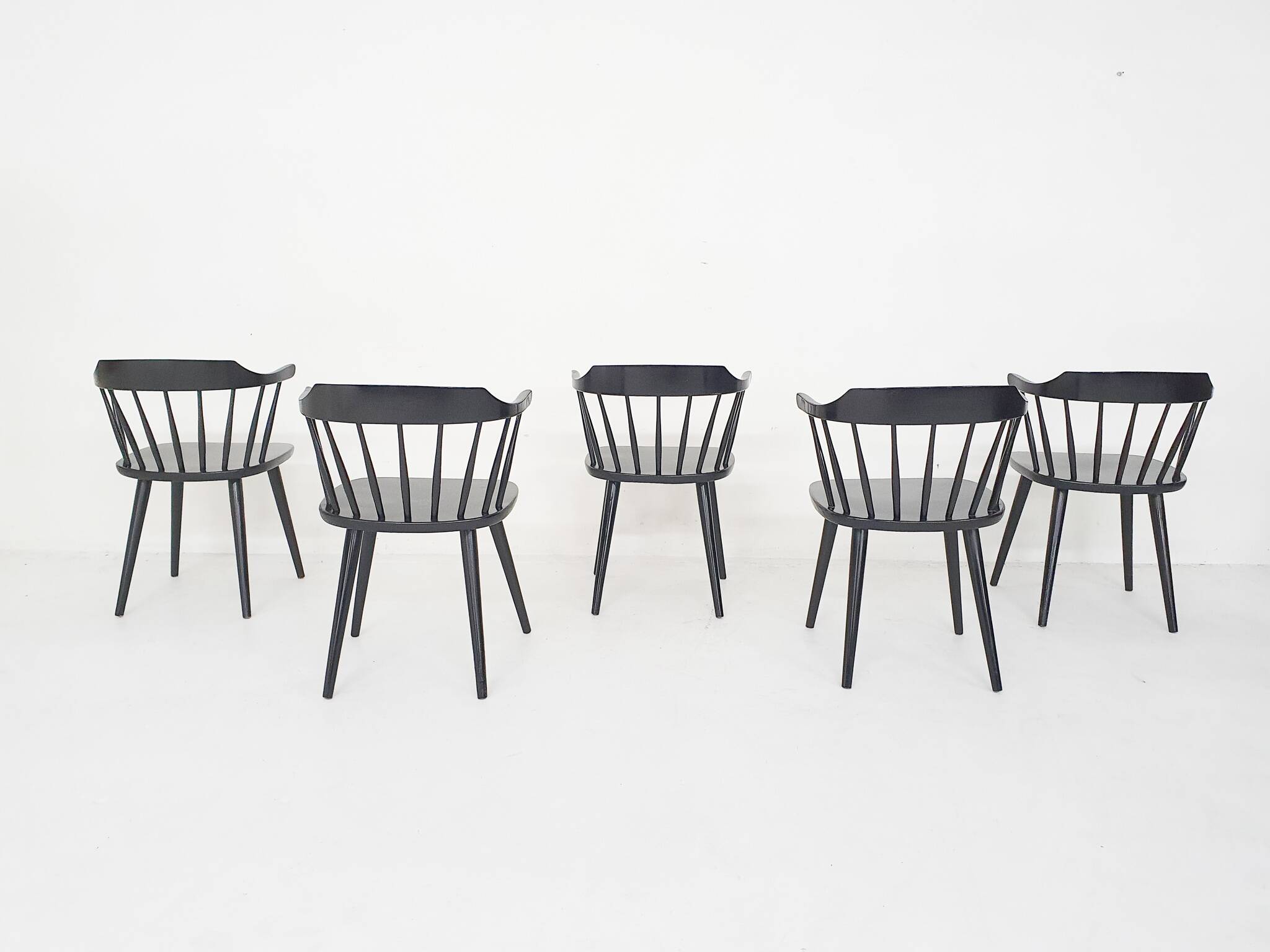 Set of five Yngve Ekstrom for Pastoe FH01 dining room chairs, The Netherlands 1960's