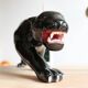 Art Deco ceramic black panther, 60cm sculpture
