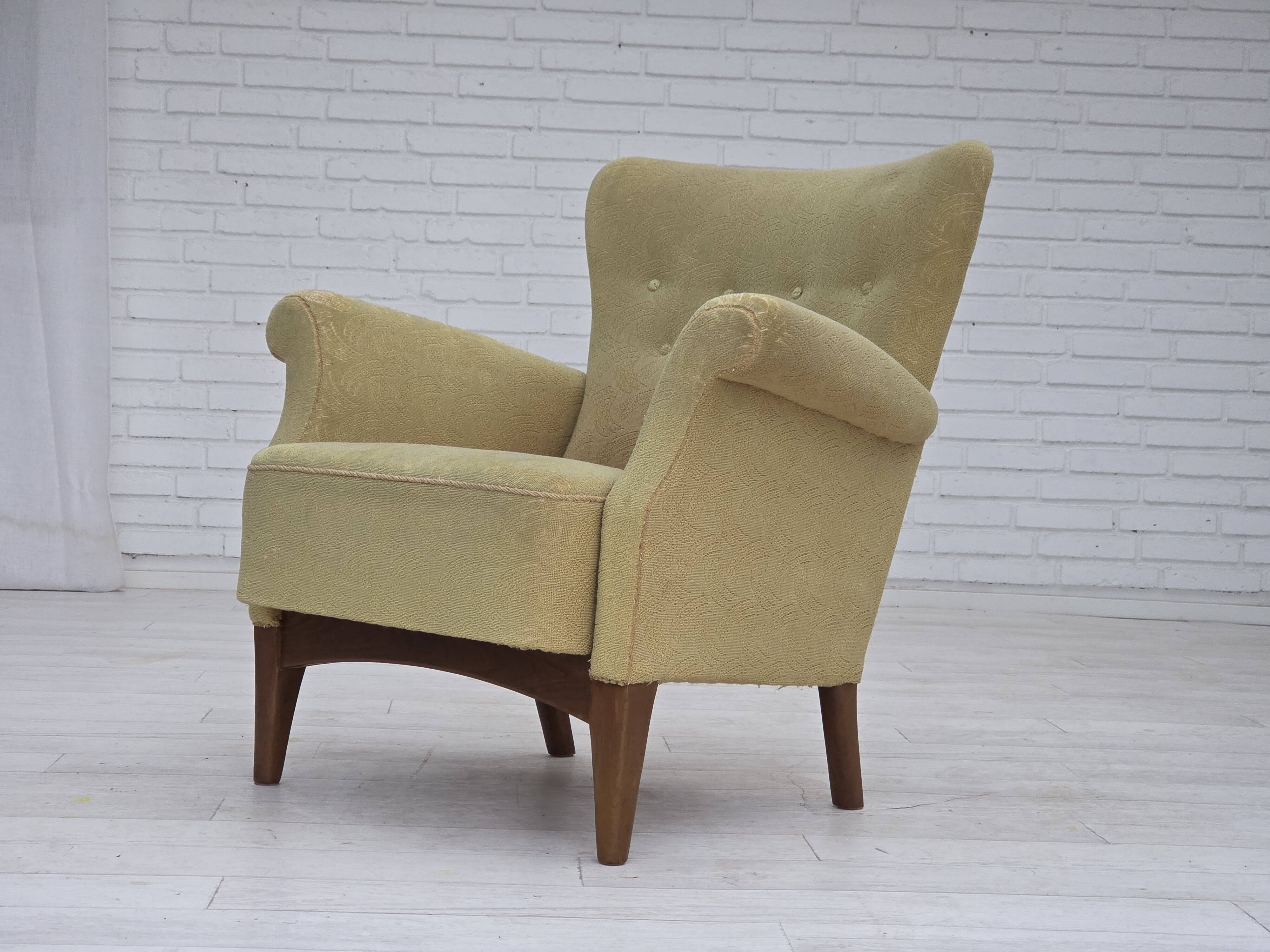 1960s, Danish armchair by Fritz Hansen, series 8000/8020, original.