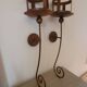 Pair of outdoor candlesticks