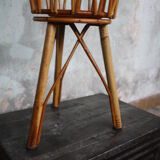 1960's vintage rattan worker