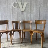 Mismatched Baumann bistro chairs
