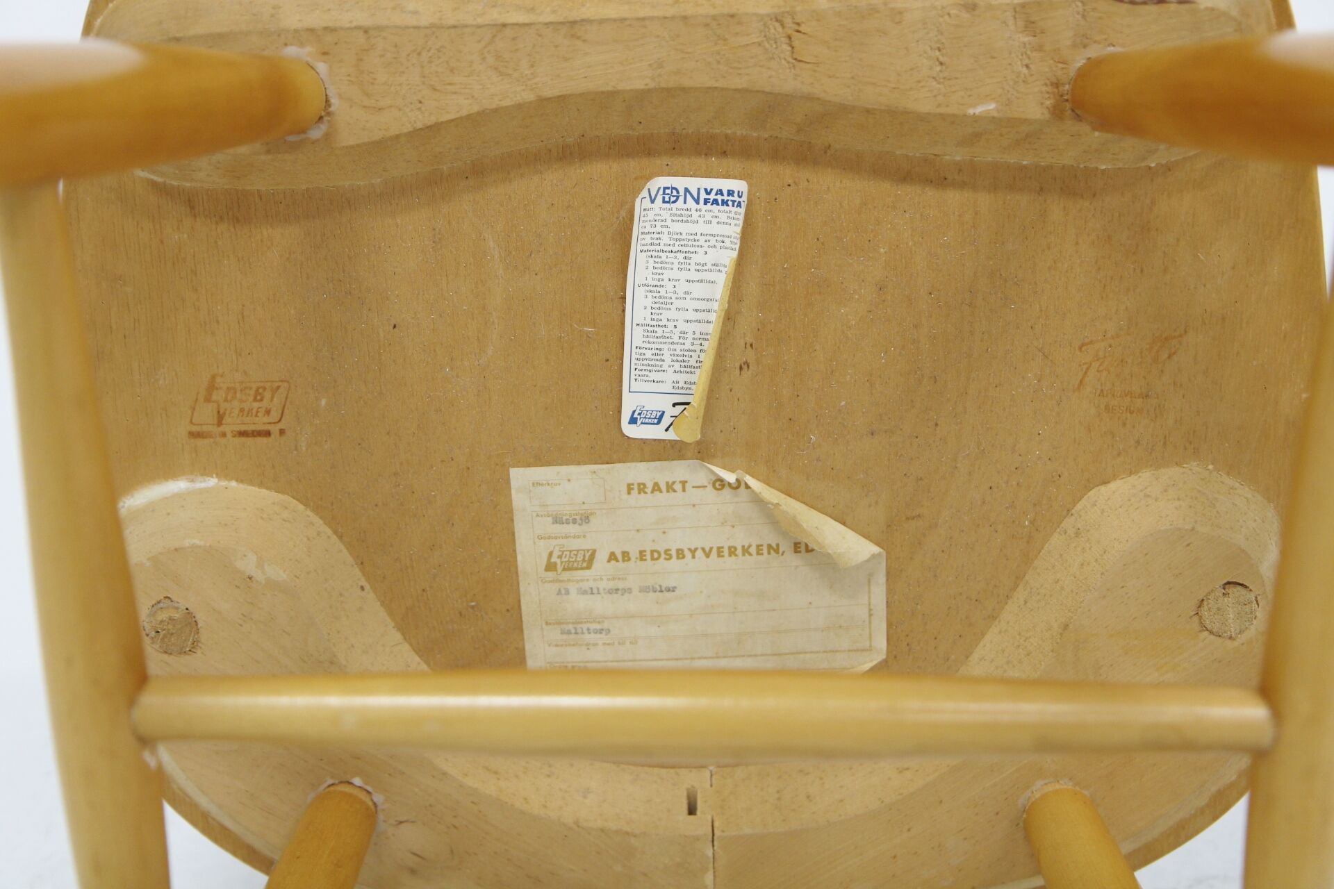 Set of 2 Scandinavian chairs "Fanett" by Ilmari Tapiovaara, Sweden, 1960