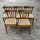 5 chaises bistrot paillées