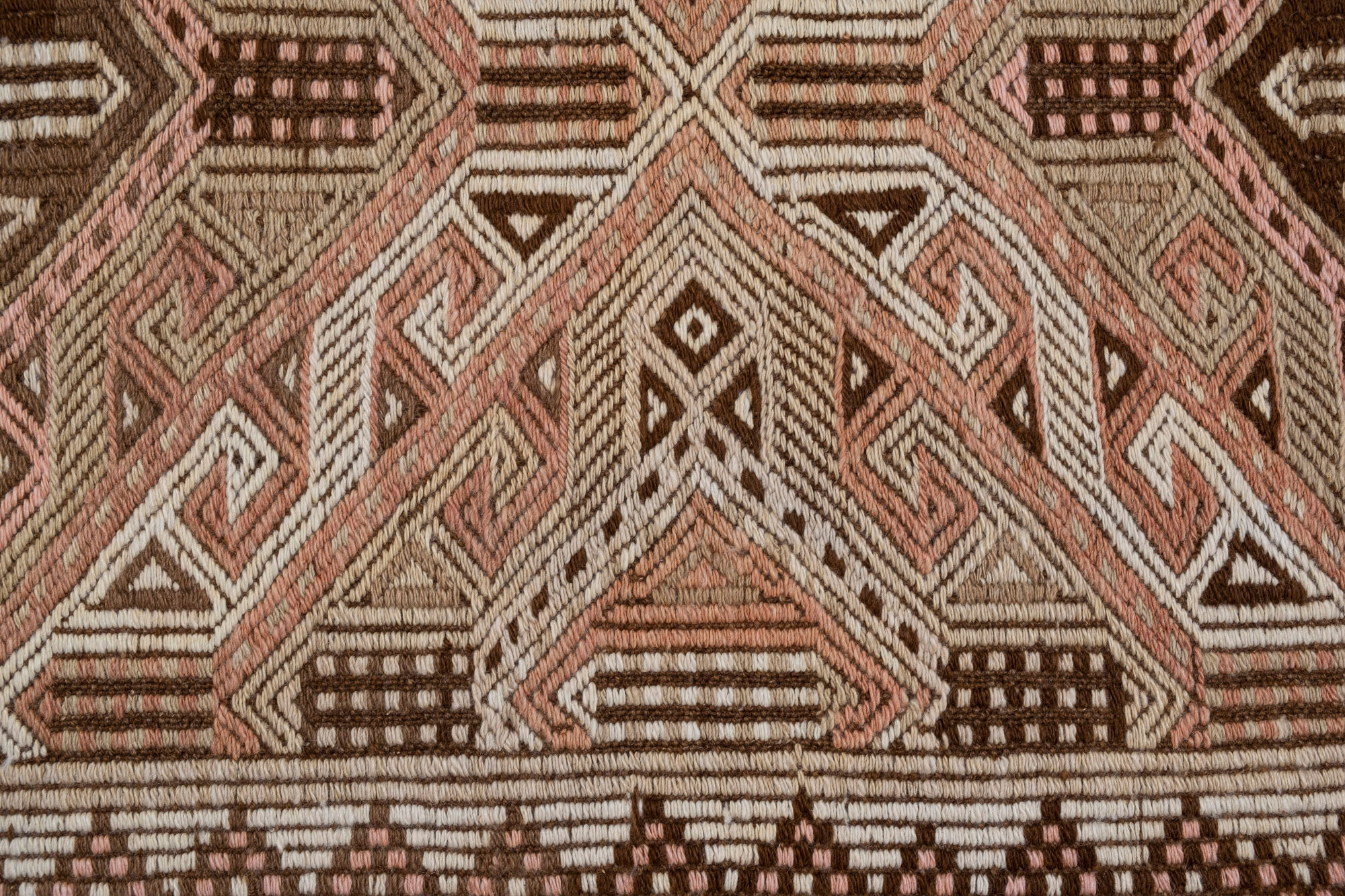 Turkish jajim runner hand woven wool nomad runner rug 140 x 320 cm