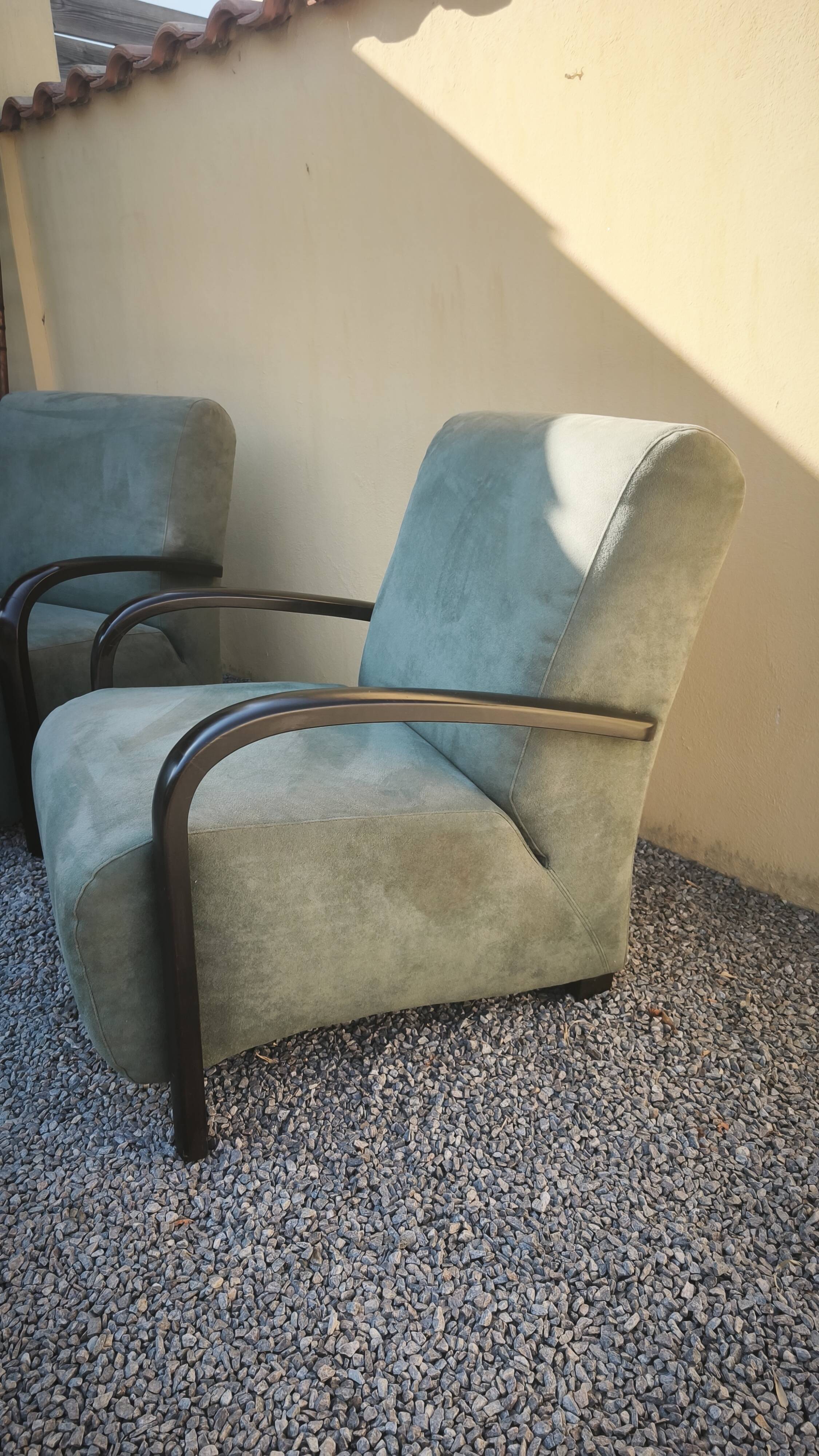 two vintage style armchairs