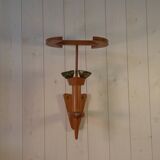 Solid oak wall light by Guillerme and Chambron
