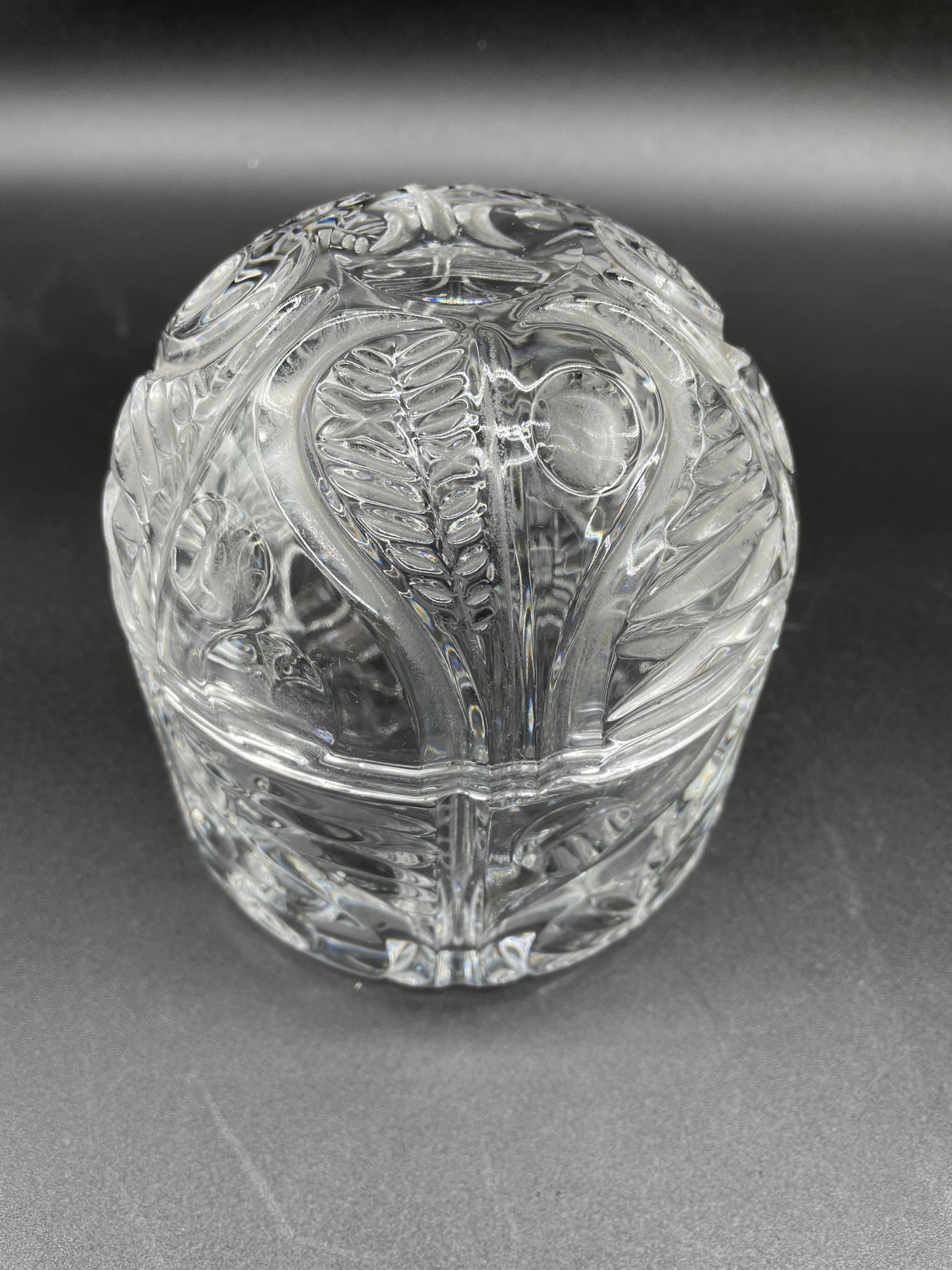 Bohemian crystal bonbonnière 24% PbO – Bohemia Czechoslovakia – Box