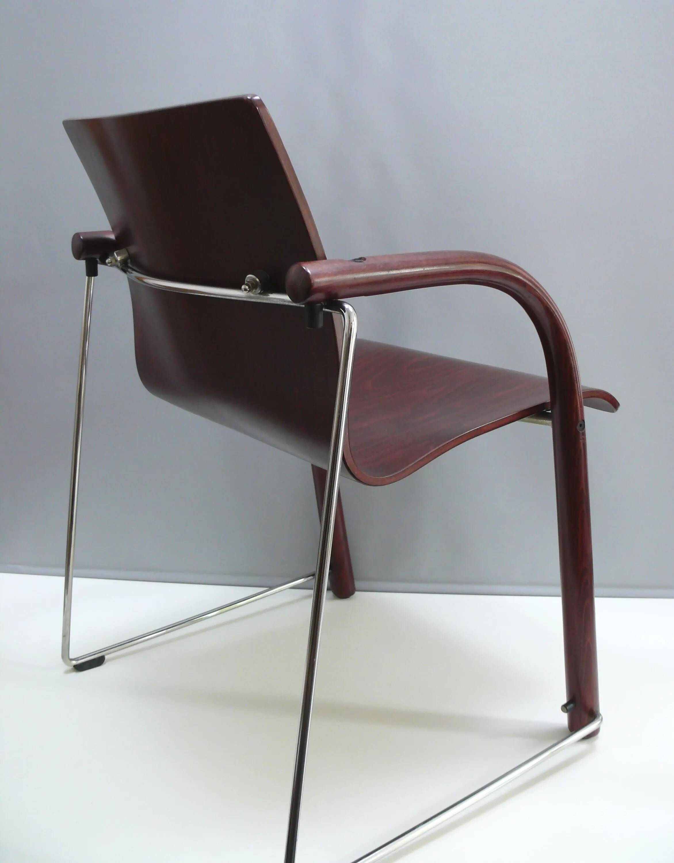 Set of 4 Thonet S 320 stackable chairs, 1980s