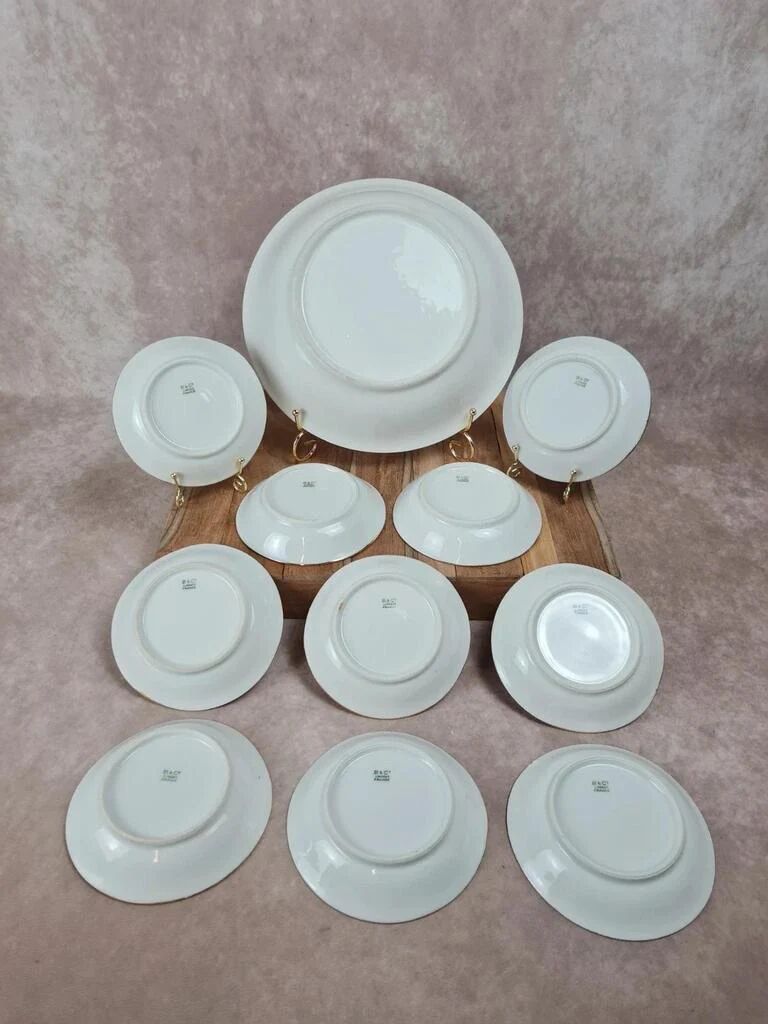 Lot ancien 10 coupelles + grand saladier