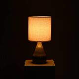 Large glazed ceramic Table Lamp in green tones, France 1960s