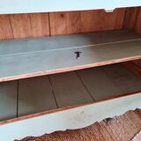 Buffet low blue patinated raw tray