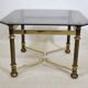 Hollywood Regency Brass and Smoked Glass Coffee Table, 1970