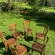 6 Fischel bistro chairs with labels, circa 1930
