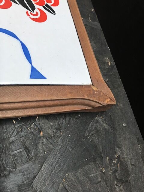 Retro enamelled plate