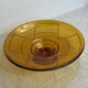Large Art Deco amber glass bowl