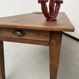 Solid walnut farmhouse table with spindle legs