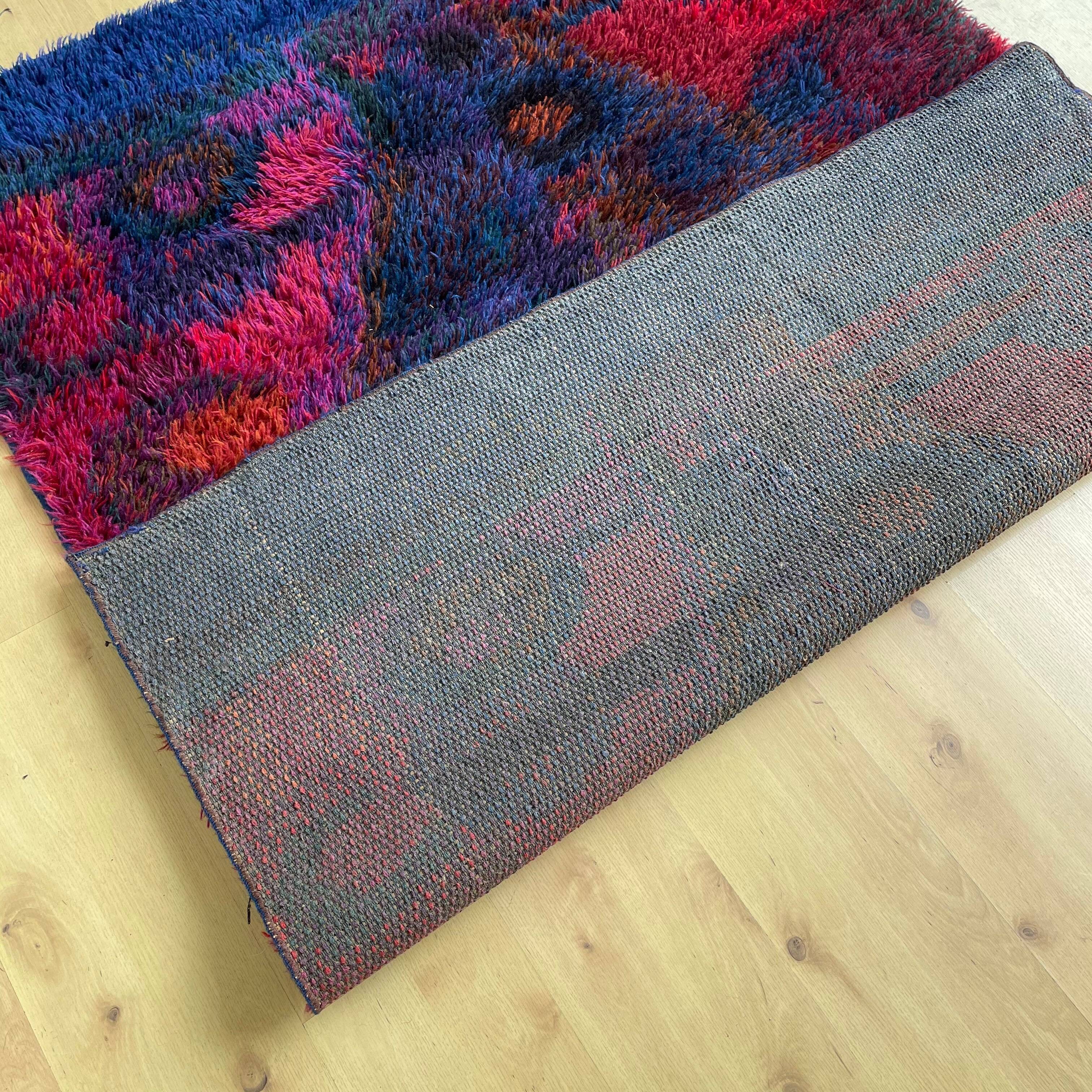 Original scandinavian rya rug by oili mäki for finnrya oy ab, finland