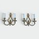 Pair of Bronze Wall Lights in Louis XVI Style by Lucien Gau
