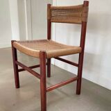 Beautiful chair, wooden frame with papercord seat and backrest